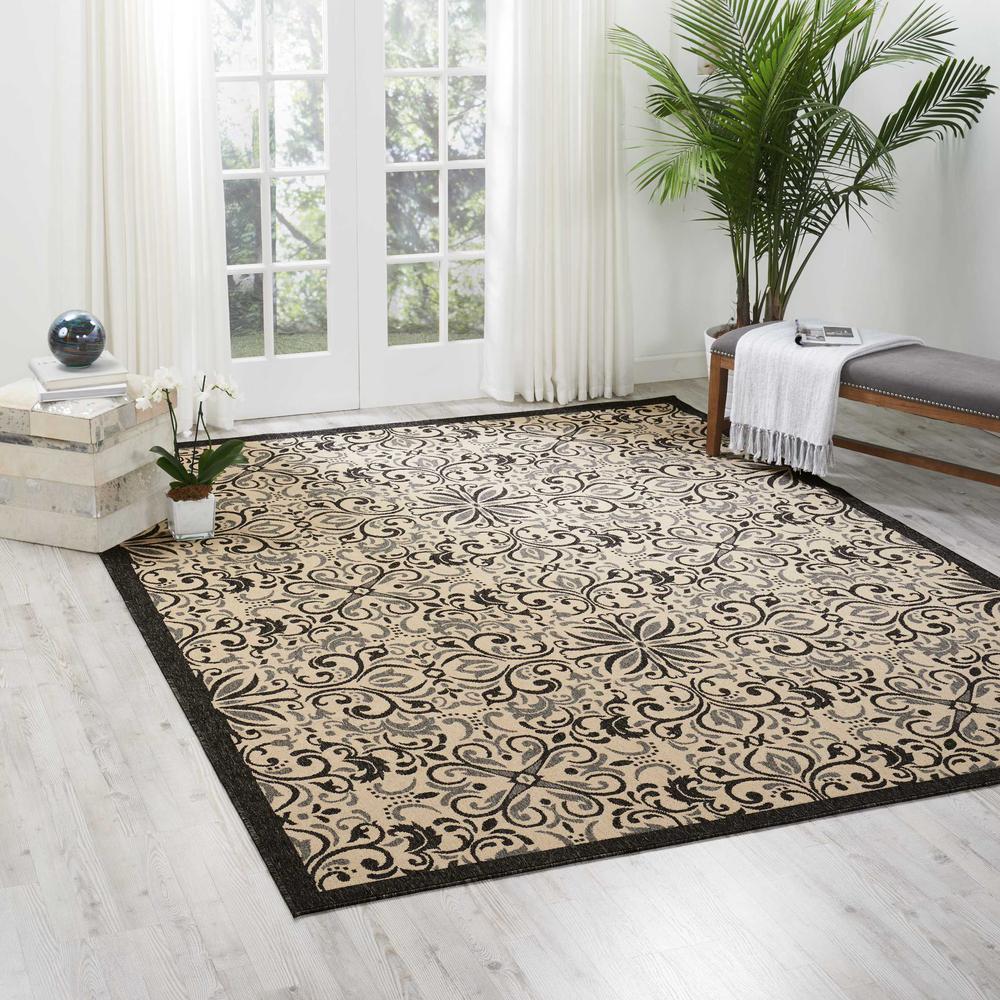 Caribbean Area Rug, Ivory/Charcoal, 7'10" x 10'6". Picture 4