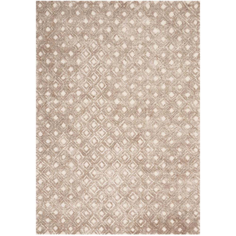 Modern Deco Area Rug, Taupe, 5'3" x 7'4". Picture 1