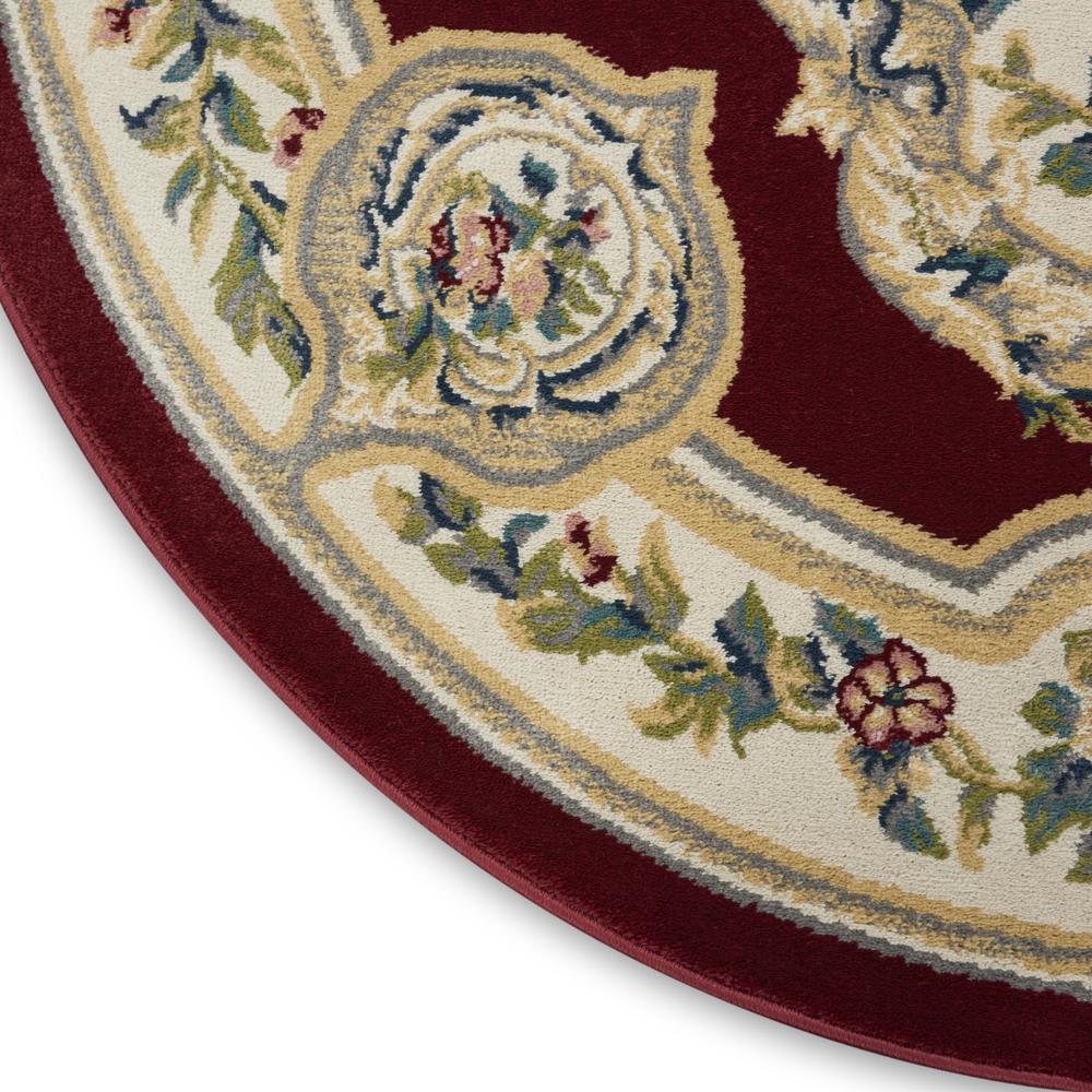 ABS1 Aubusson Red Area Rug- 7'10" x round. Picture 5