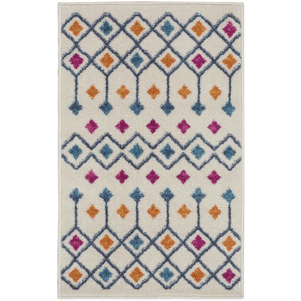 PSN45 Passion Ivory/Multi Area Rug- 1'10" x 2'10". Picture 1