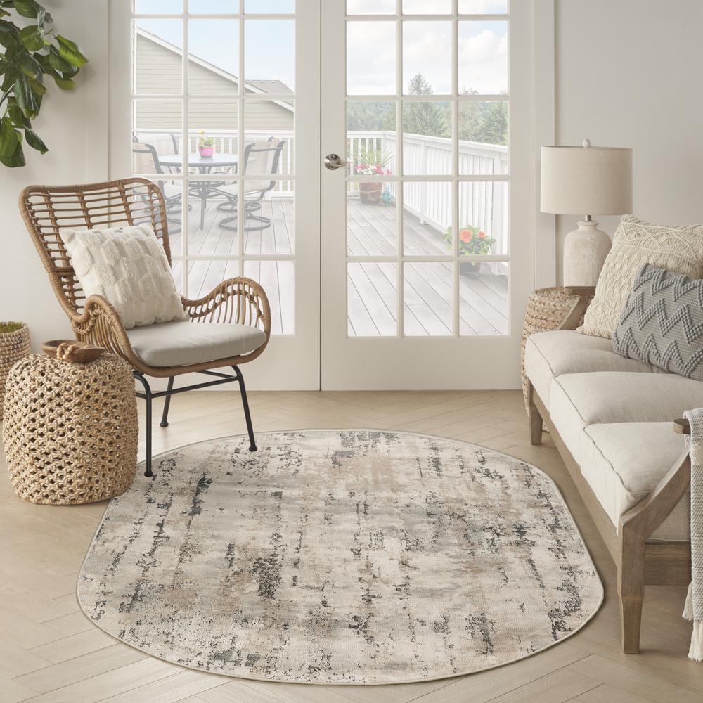 Modern Oval Area Rug, 5' x 8' Oval. Picture 10