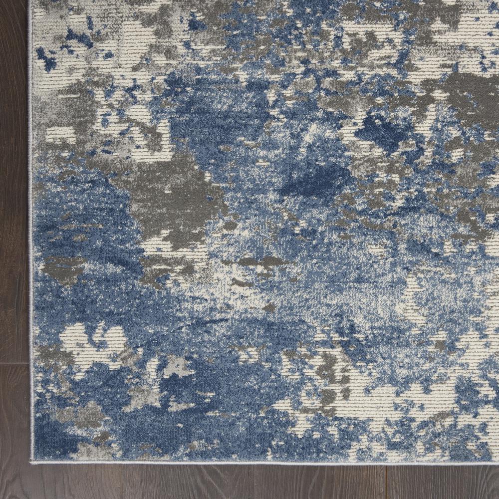 Rustic Textures Area Rug, Grey/Blue, 3'11" X 5'11". Picture 2