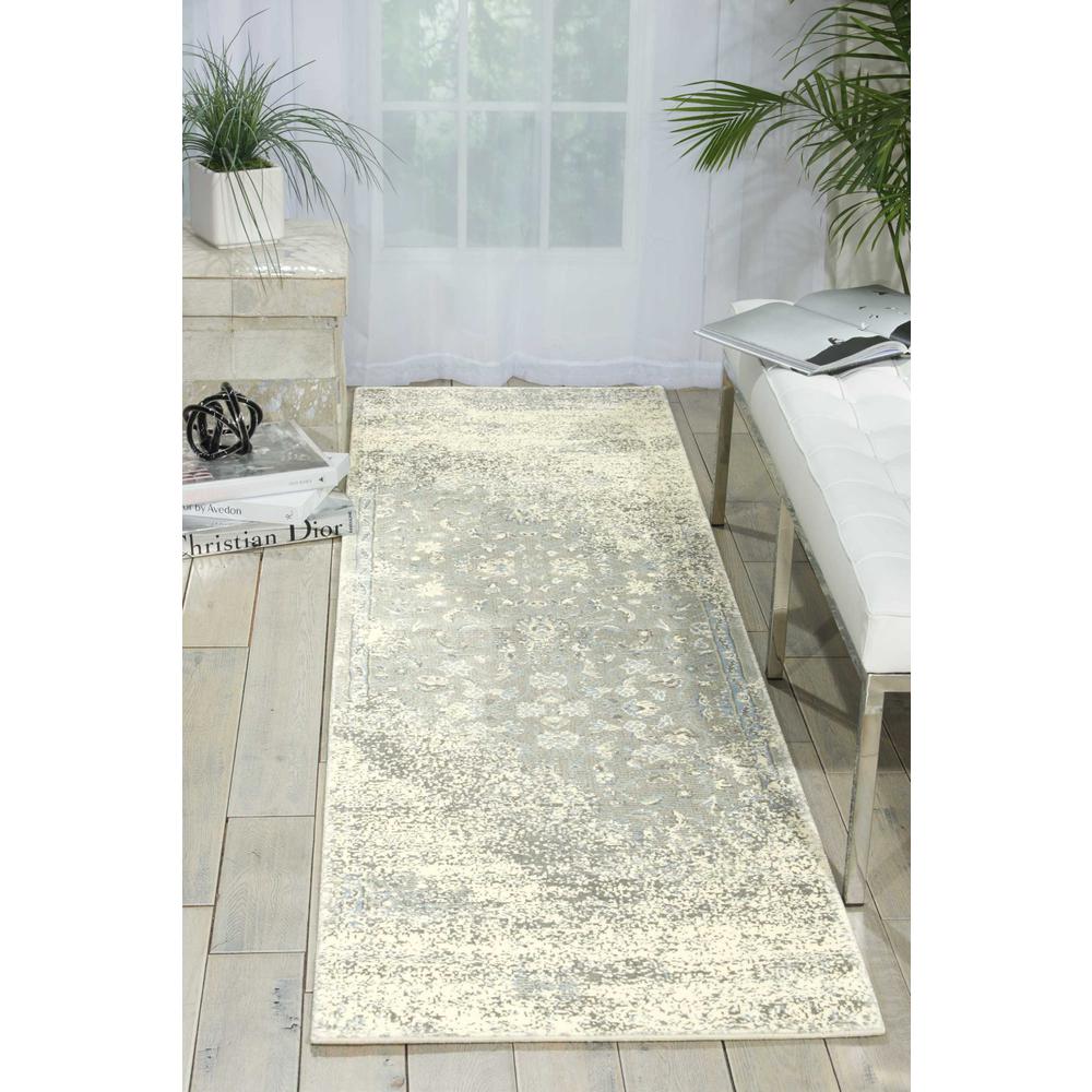 Luminance Area Rug, Silver, 2'3" x 8'. Picture 2