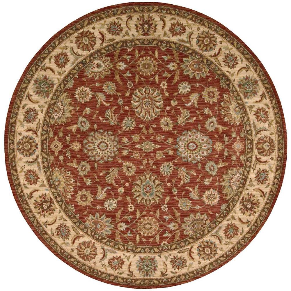 Living Treasures Area Rug, Rust, 5'10" x ROUND. The main picture.