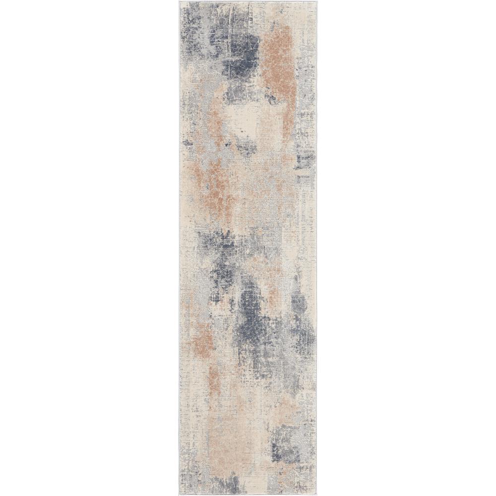 Rustic Textures Area Rug, Beige/Grey, 2'2" x 7'6". The main picture.