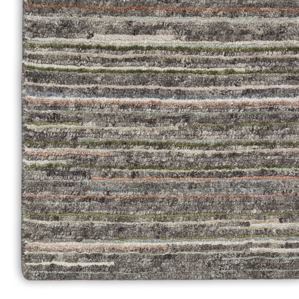 Nourison Plateau Area Rug, Grey/Green, 2'2" x 3'9", PAE01. Picture 5