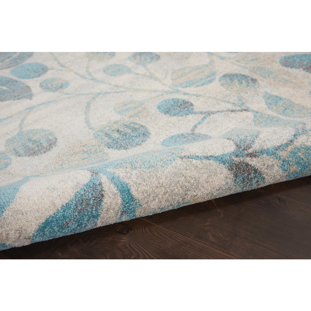 Tranquil Area Rug, Ivory/Turquoise, 5'3" X 7'3". Picture 7