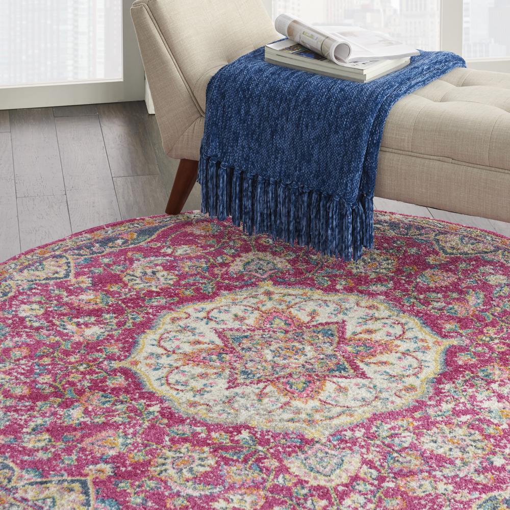 PSN22 Passion Pink Area Rug- 4' x ROUND. Picture 8