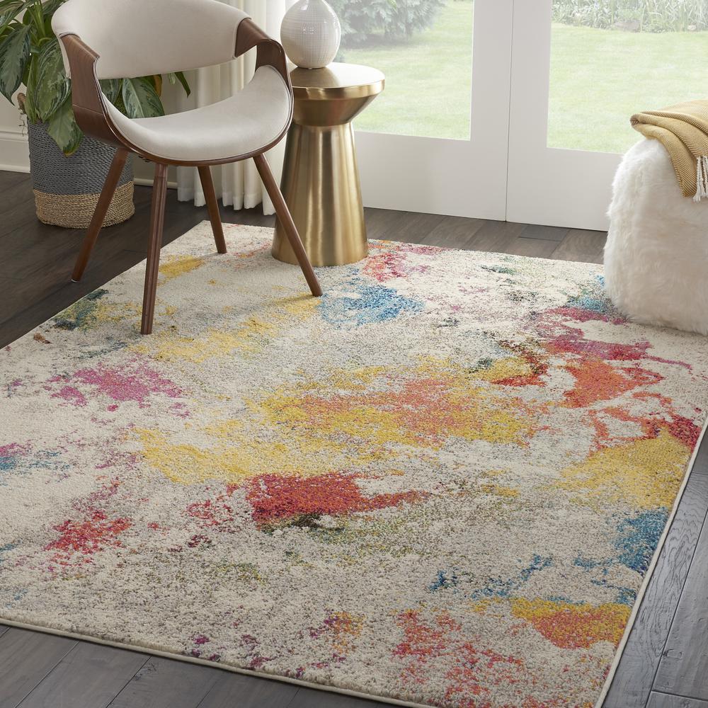 Celestial Area Rug, Ivory/Multicolor, 5'3" x 7'3". Picture 2