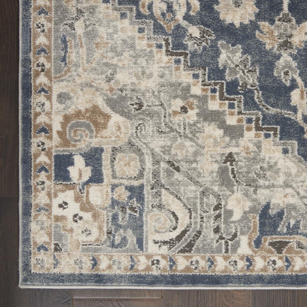 Nourison Concerto Runner Area Rug, 2'2" x 7'6", Ivory Blue. Picture 4