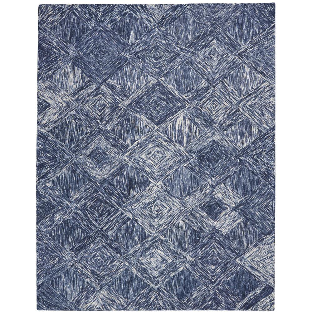 Linked Area Rug, Denim, 8' x 10'6". Picture 1