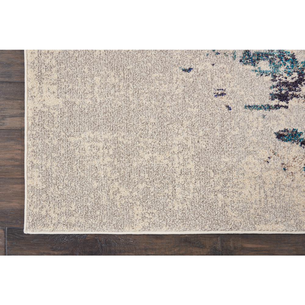 Celestial Area Rug, Ivory/Teal Blue, 5'3" x 7'3". Picture 2