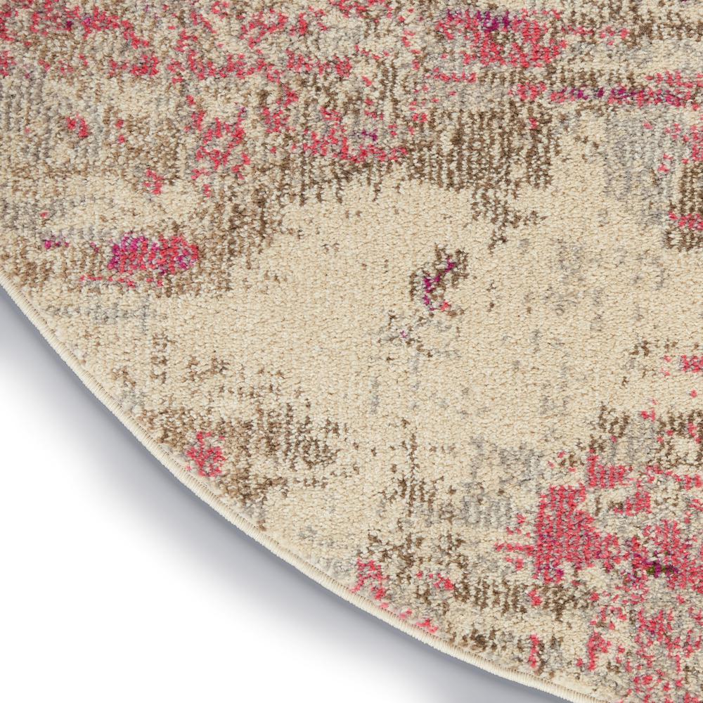 CES02 Celestial Ivory/Pink Area Rug- 4' x ROUND. Picture 5