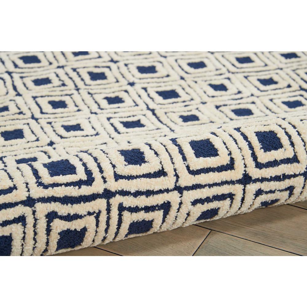 Modern Deco Area Rug, Navy/Ivory, 9'6" x 13'. Picture 3