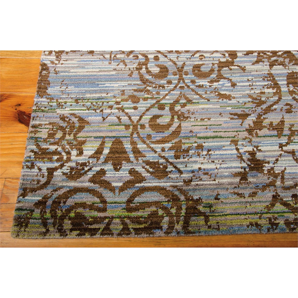 Rhapsody Area Rug, Blue/Moss, 7'9" x 9'9". Picture 2