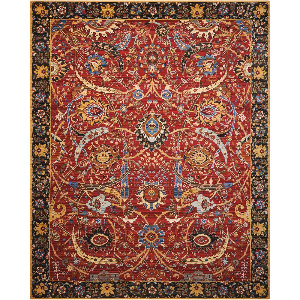 Rhapsody Area Rug, Red, 7'9" x 9'9". Picture 1