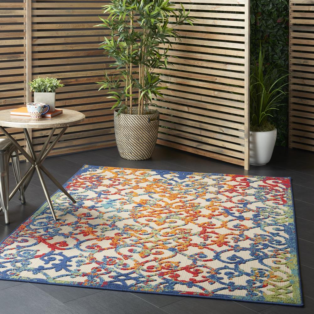 Aloha Area Rug, Multicolor, 6' x 9'. Picture 9