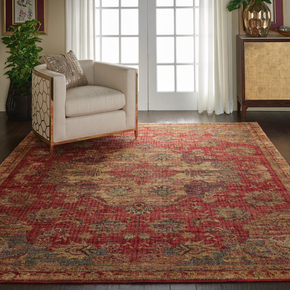 Vintage Tradition Area Rug, Red, 7'10" x 9'10". Picture 4