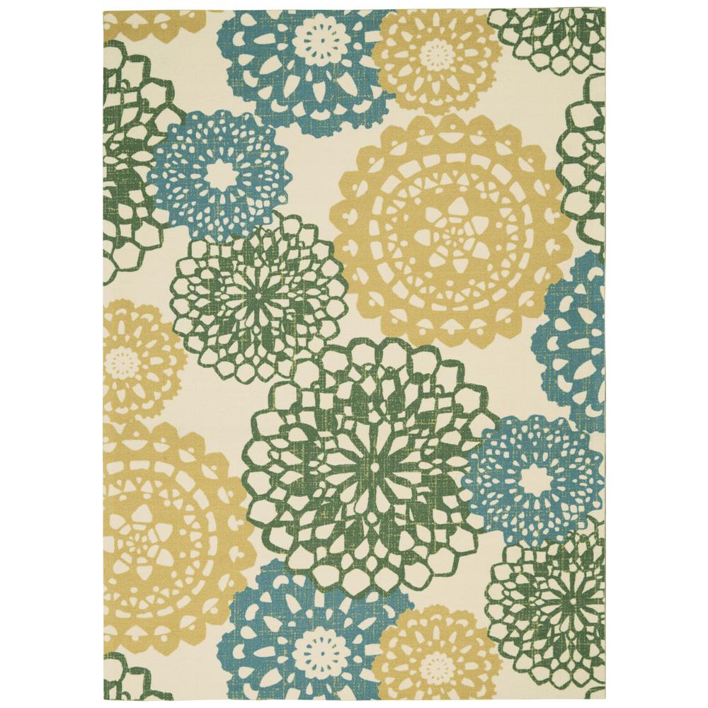 Sun N Shade Area Rug, Ivory/Gold, 5'3" x 7'5". Picture 1