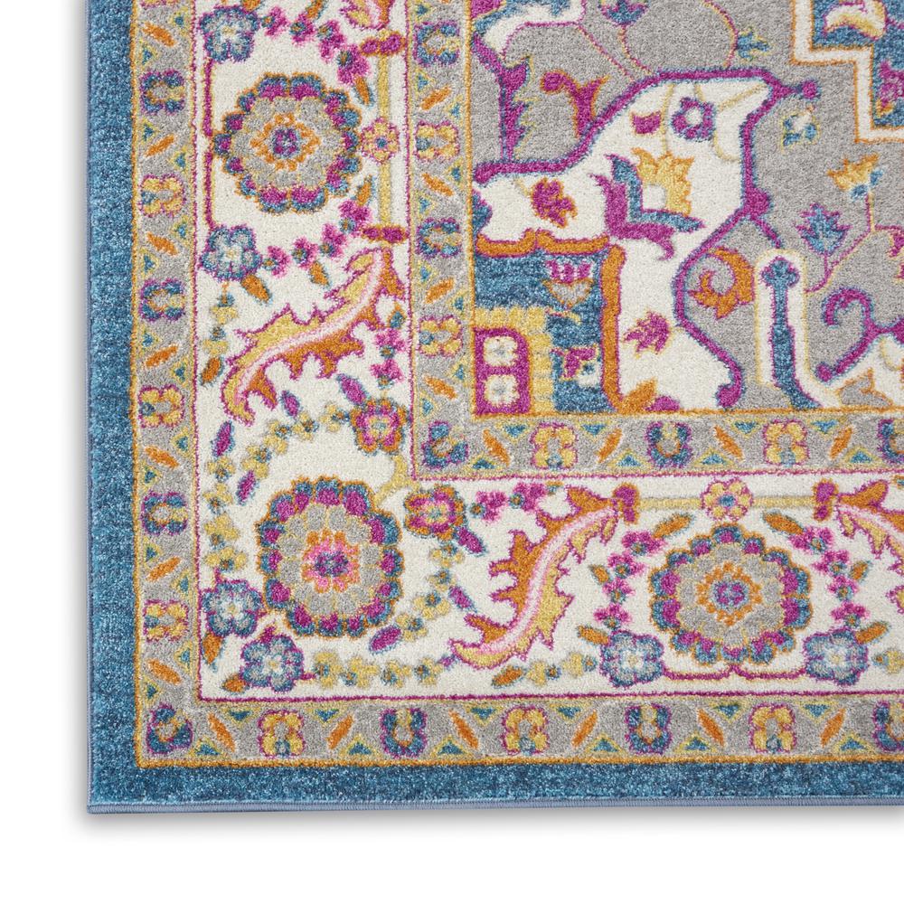 Passion Area Rug, Teal/Multicolor, 6'7" X 9'6". Picture 7