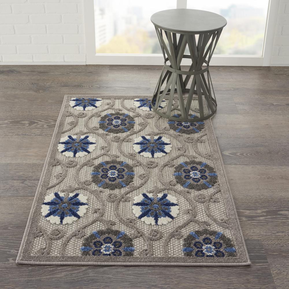 ALH19 Aloha Grey/Blue Area Rug- 2'8" x 4'. Picture 2