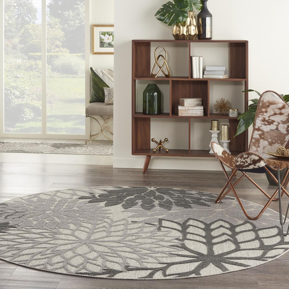 ALH05 Aloha Silver Grey Area Rug- 7'10" x round. Picture 9