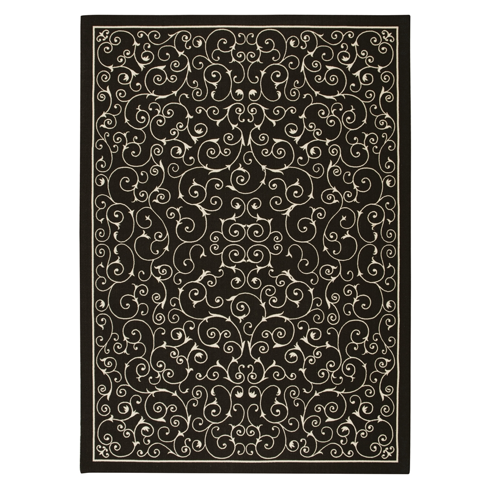 Home & Garden Area Rug, Black, 7'9" x 10'10". Picture 2