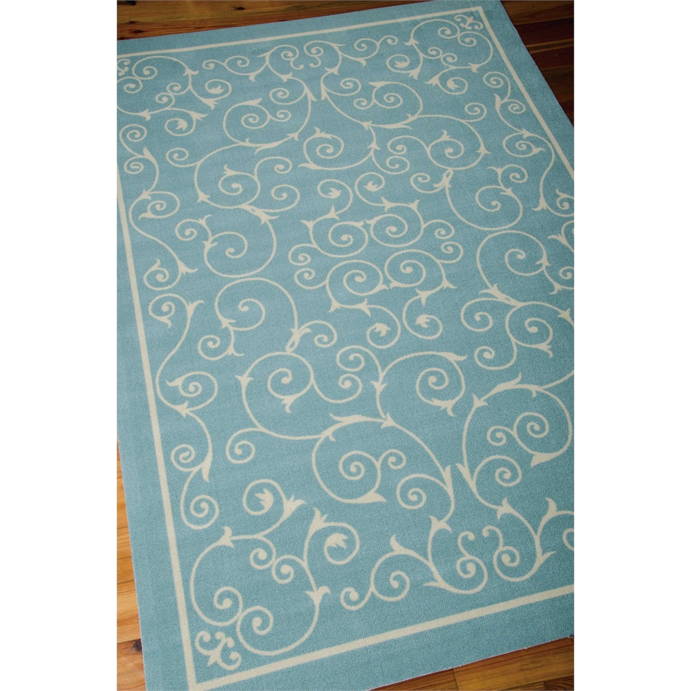Home & Garden Area Rug, Light Blue, 5'3" x 7'5". Picture 3