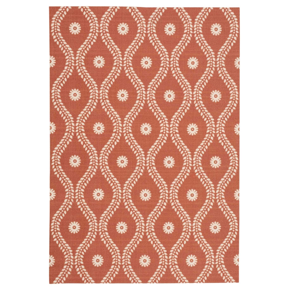 Home & Garden Area Rug, Rust, 5'3" x 7'5". Picture 1