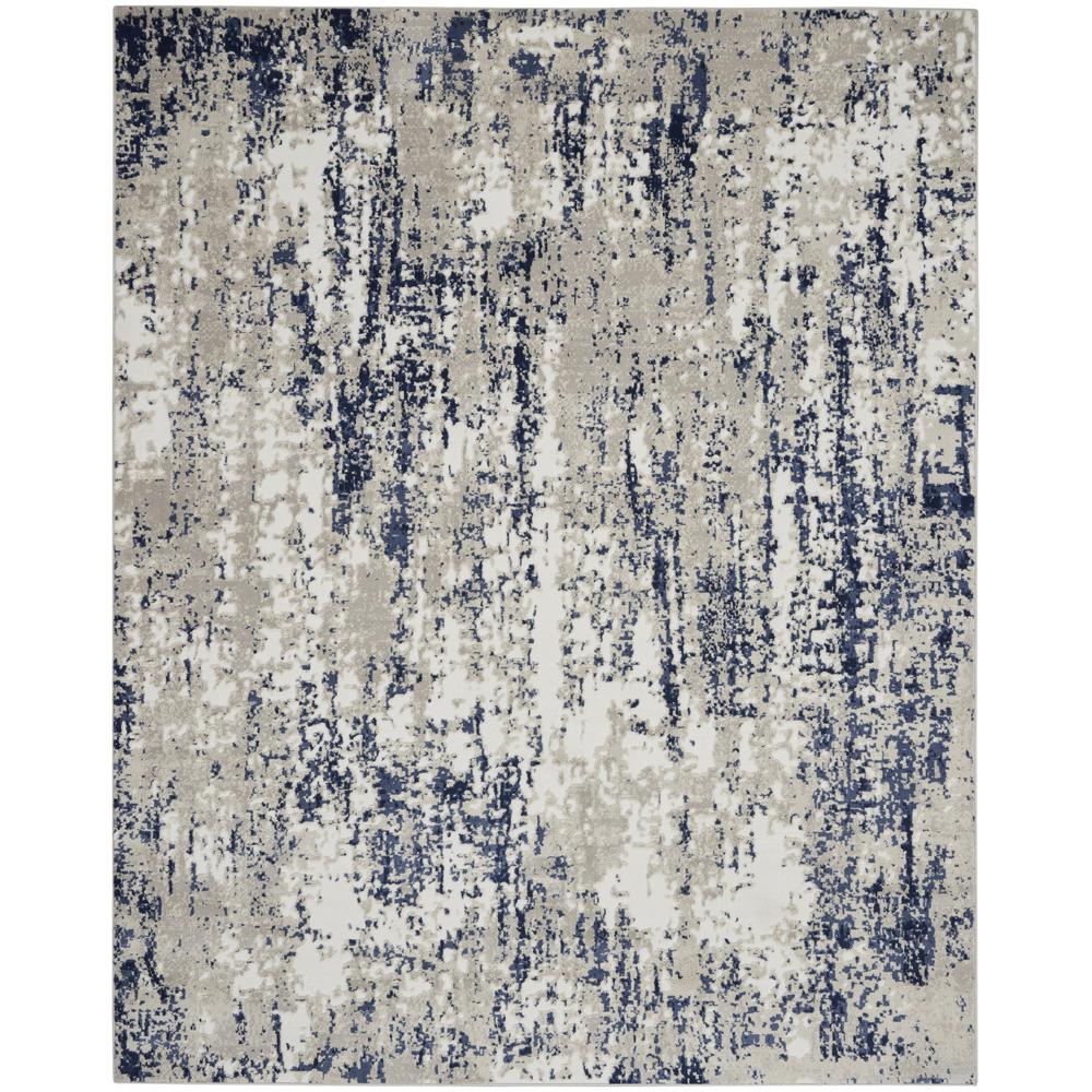 CYR03 Cyrus Ivory/Navy Area Rug- 7'10" x 9'10". The main picture.