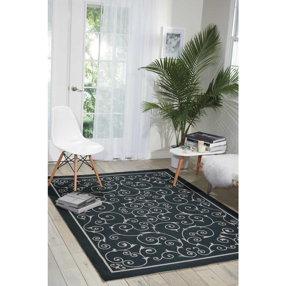 Home & Garden Area Rug, Black, 10' x 13'. Picture 2