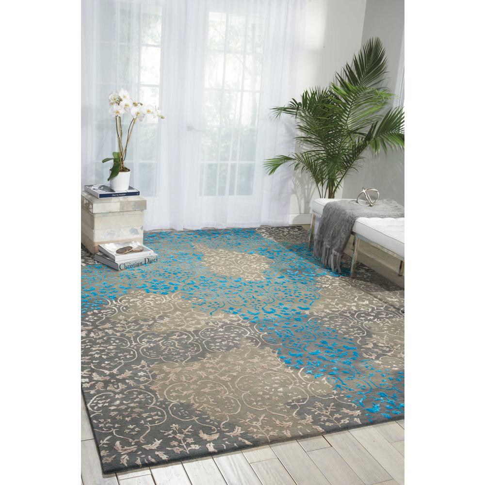 Nourison Opaline Charcoal Area Rug. Picture 4