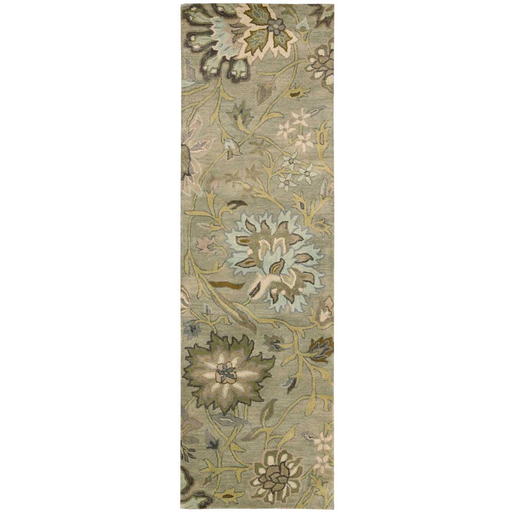 Jaipur Area Rug, Silver, 2'4" x 8'. Picture 1