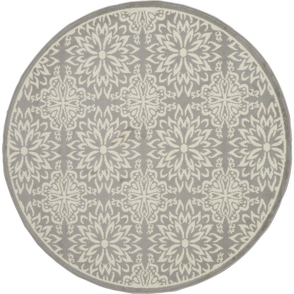 Jubilant Area Rug, Ivory/Grey, 5'3" x ROUND. Picture 1