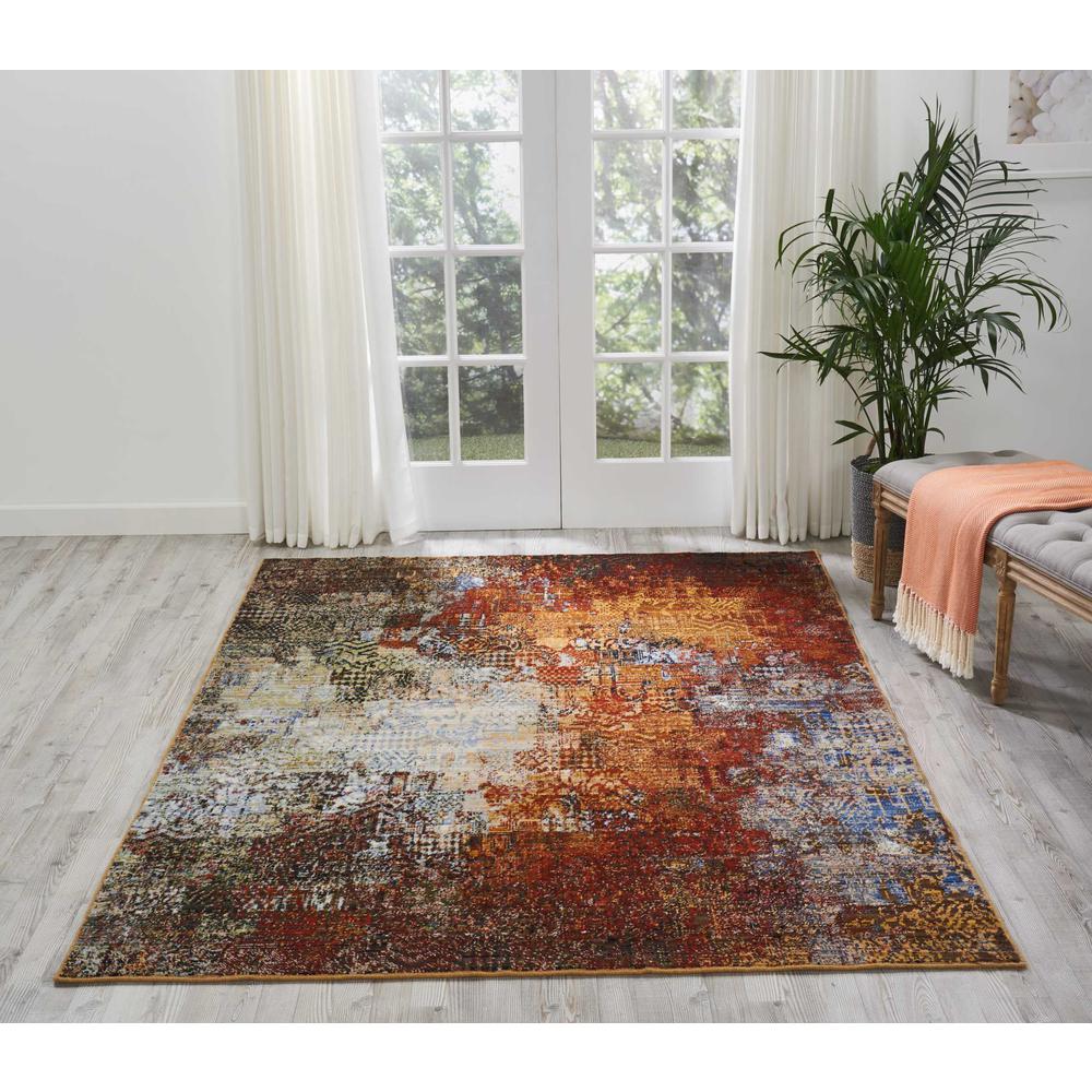 Chroma Area Rug, Ember Glow, 5'6" x 8'. Picture 4