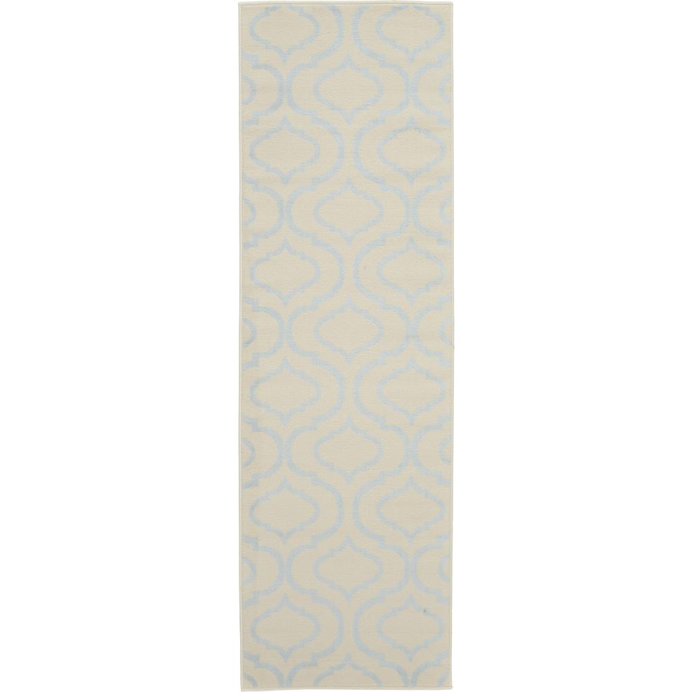 Jubilant Area Rug, Ivory/Blue, 2'3" x 7'3". Picture 1