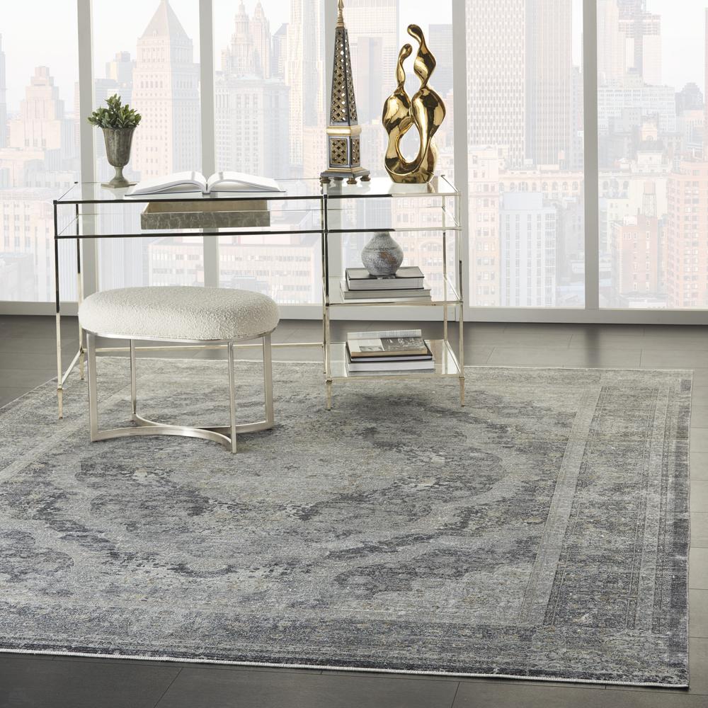 Nourison Starry Nights Area Rug, Charcoal/Cream, 8'6" x 11'6", STN05. Picture 9