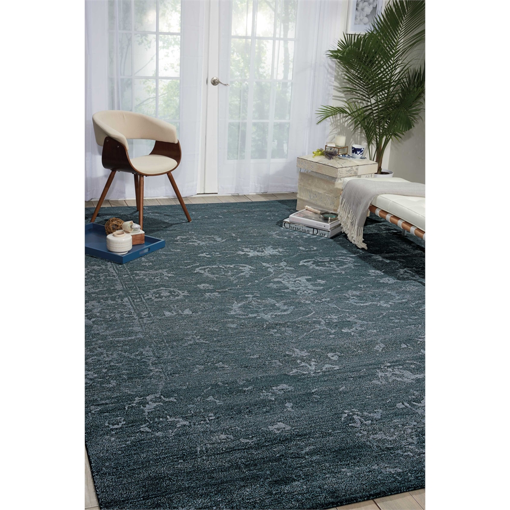 Silk Shadows Blue Stone Area Rug. Picture 6