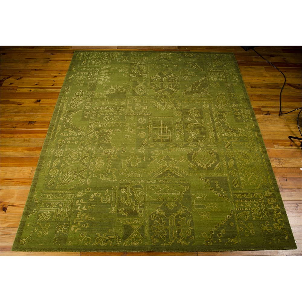 Silk Infusion Rectangle Rug By, Green, 7'9" X 9'9". Picture 3
