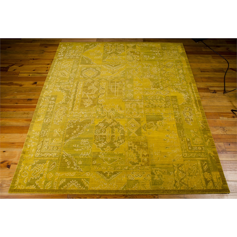 Silk Infusion Rectangle Rug By, Yellow, 7'9" X 9'9". Picture 3