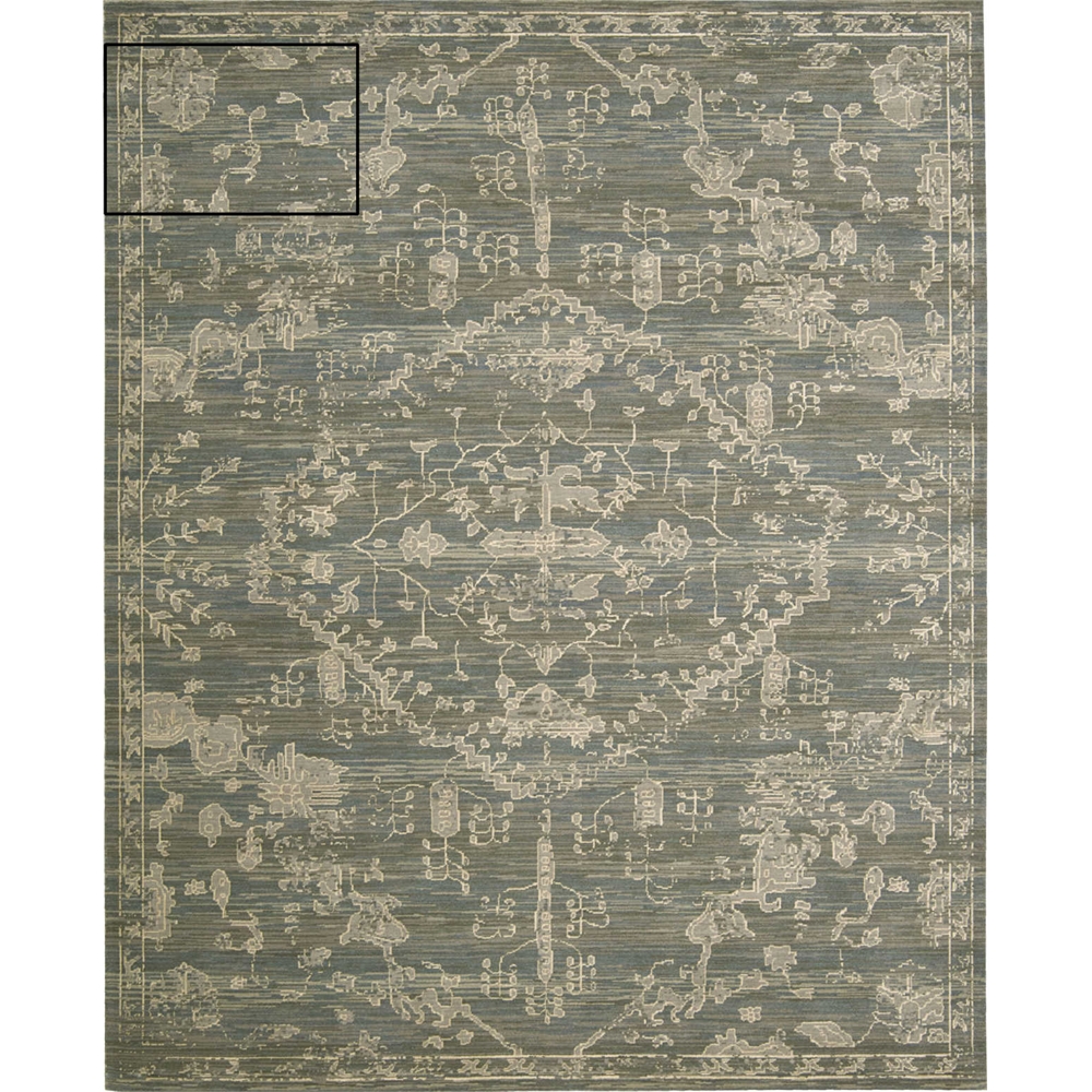 Silk Elements Area Rug, Azure, 7'9" x 9'9". The main picture.