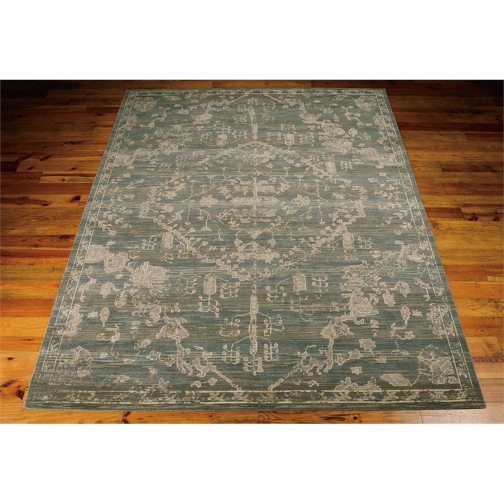 Silk Elements Area Rug, Azure, 7'9" x 9'9". Picture 3