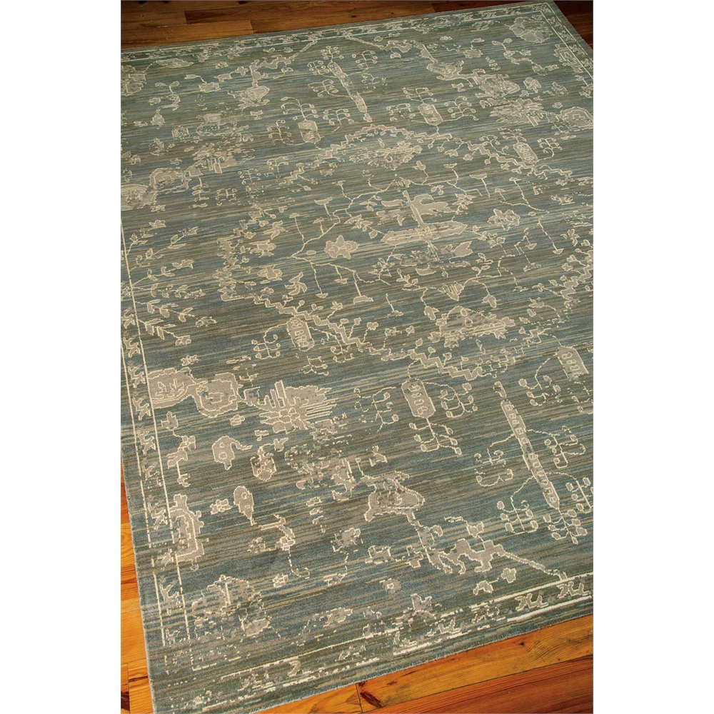 Silk Elements Area Rug, Azure, 7'9" x 9'9". Picture 4