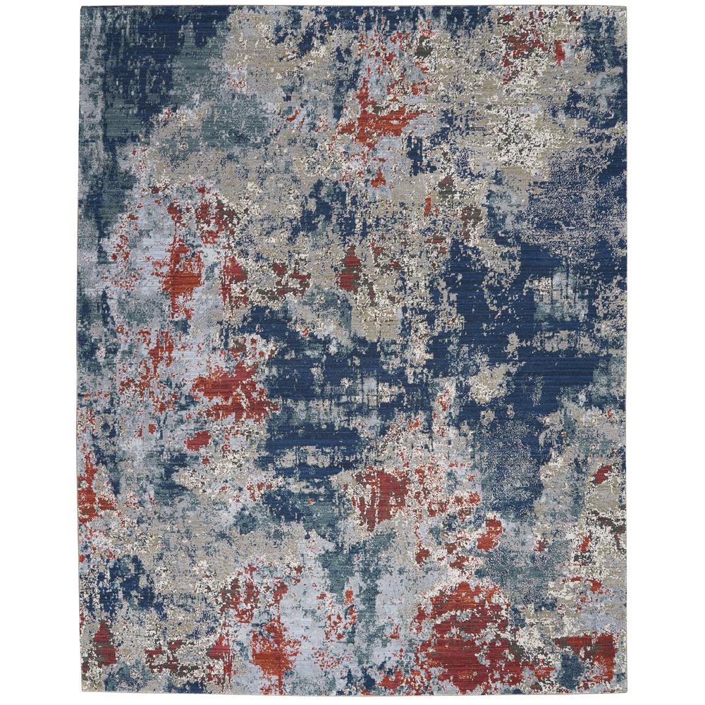 Artworks Area Rug, Navy/Brick, 8'6" x 11'6". Picture 1