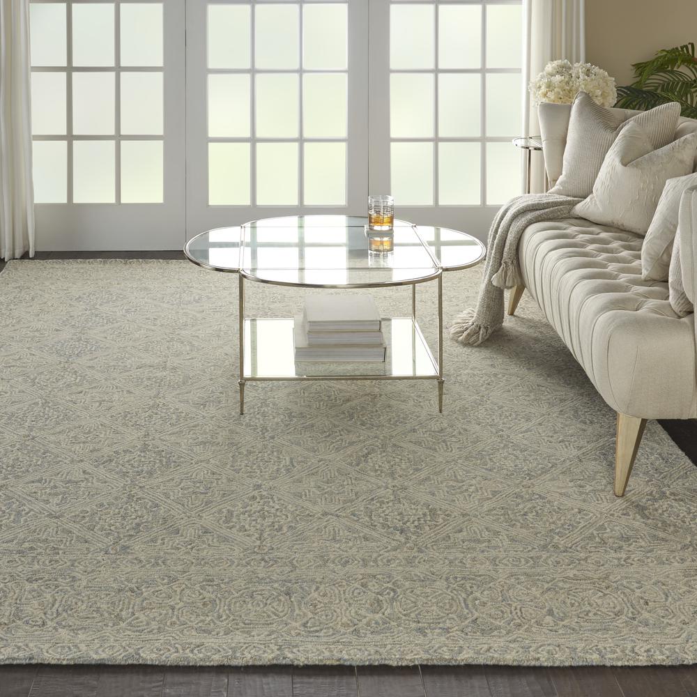 Azura Area Rug, Ivory/Grey/Blue, 8' x 11'. Picture 8