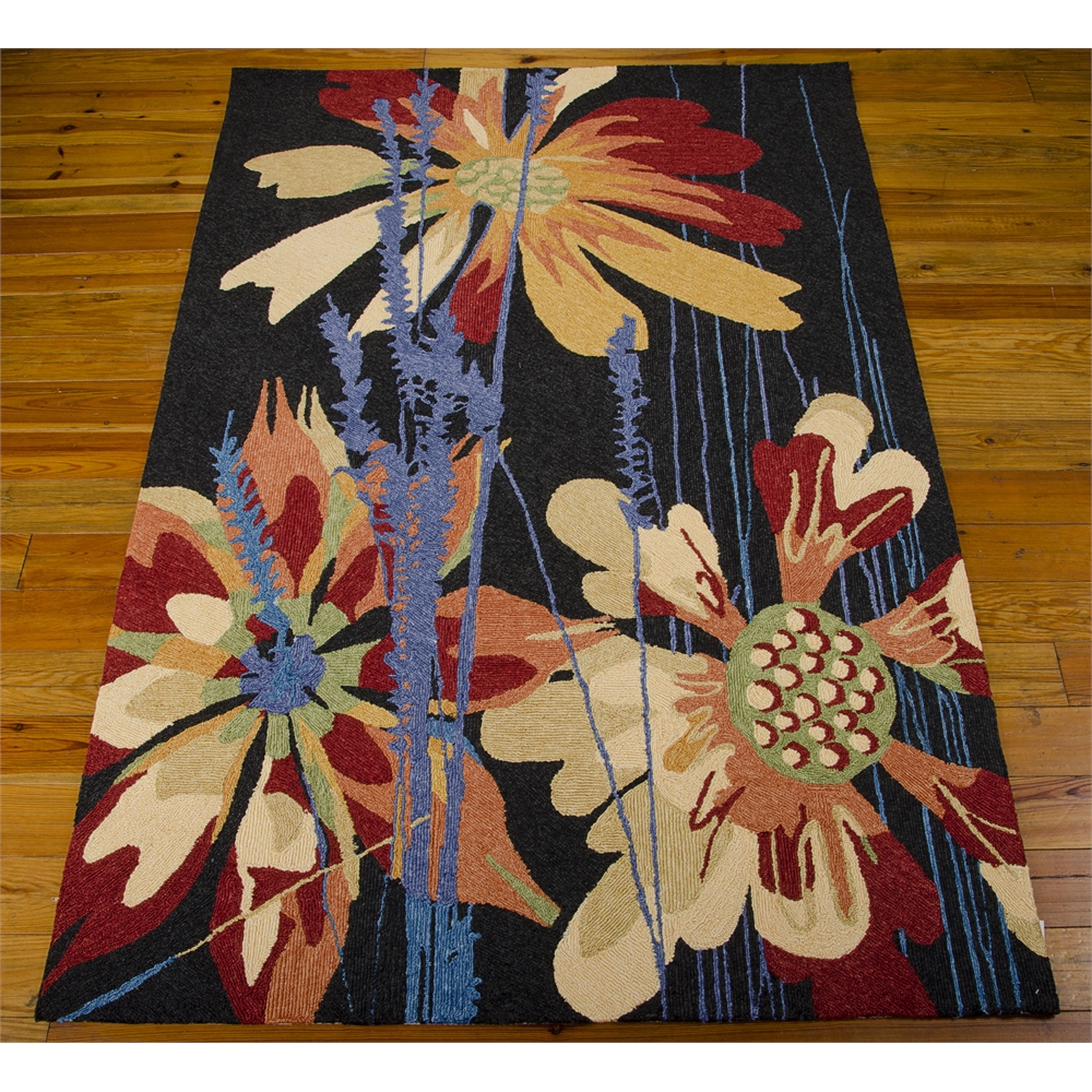 South Beach Rectangle Rug By, Black, 5' X 7'6". Picture 2