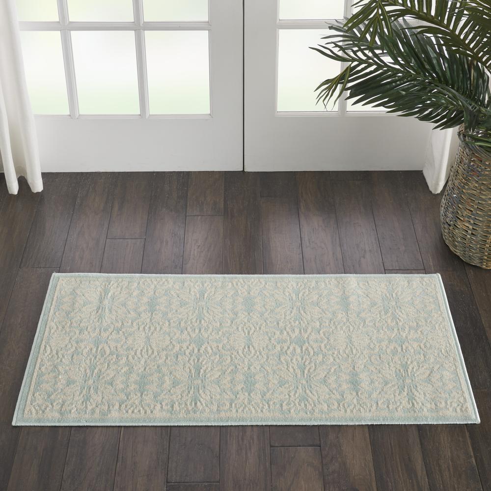 Jubilant Area Rug, Ivory/Green, 2' x 4'. Picture 5