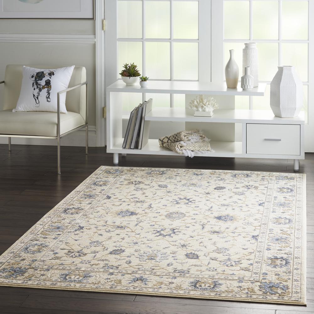 Sleek Textures Area Rug, Ivory, 5'3" x 7'3". Picture 6