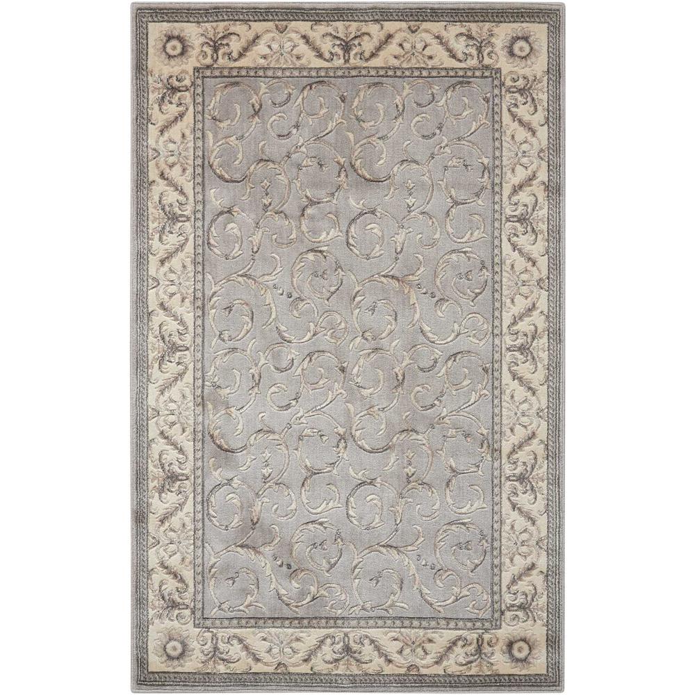 Nourison Somerset Silver Area Rug. Picture 1