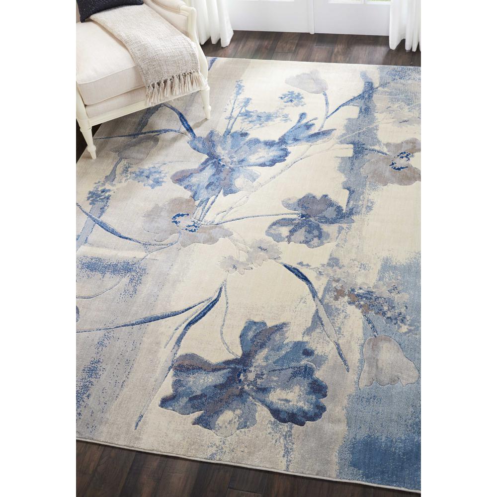 Nourison Somerset Ivory/Blue Area Rug. Picture 3